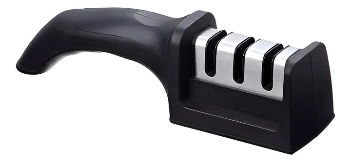 Afilador De Cuchillos Tijeras Navajas En Acero Inoxidable Color Negro