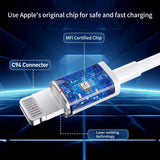 Ocupwei Cargador De Telefono [certificado Mfi] Paquete De 3,