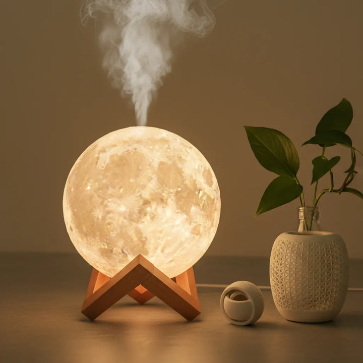 Humificador Difusor Aroma Lámpara Luna Luces Led Eléctrico - Segun Disponibilidad