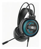 Conexión de auriculares HP Gamer P2 Blue Light Dhe-8001 Black Light Color azul