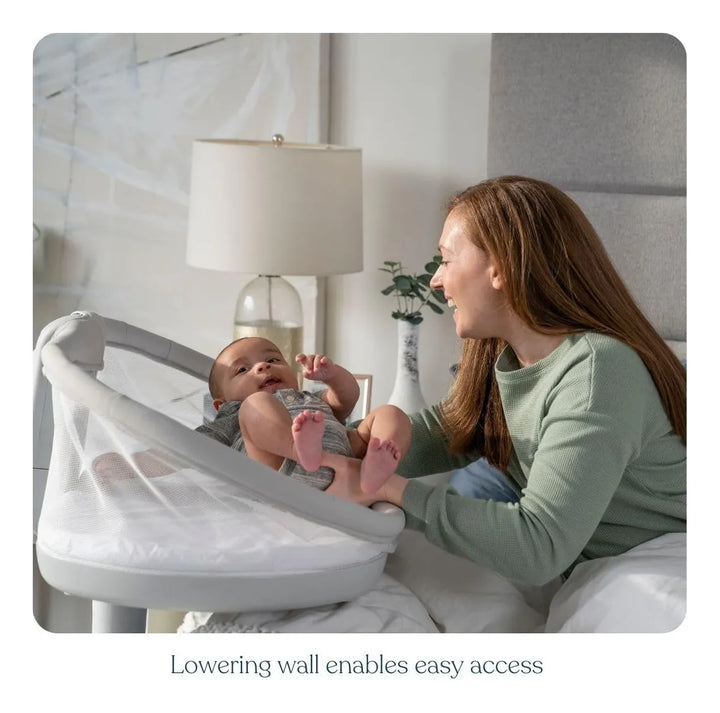 Cuna Giratoria 3.0 Para Bebé Altura Ajustable Malla Transpir