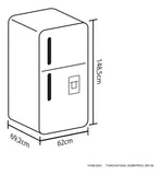 Nevera con freezer inverter Haceb NEV LIS 243 SE DA ME NC INV NEV LIS 243 SE DA ME NC INV color negro con capacidad de 243L