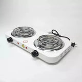 Estufa Eléctrica 2 Puestos 2 Fogones 5 Niveles Gris