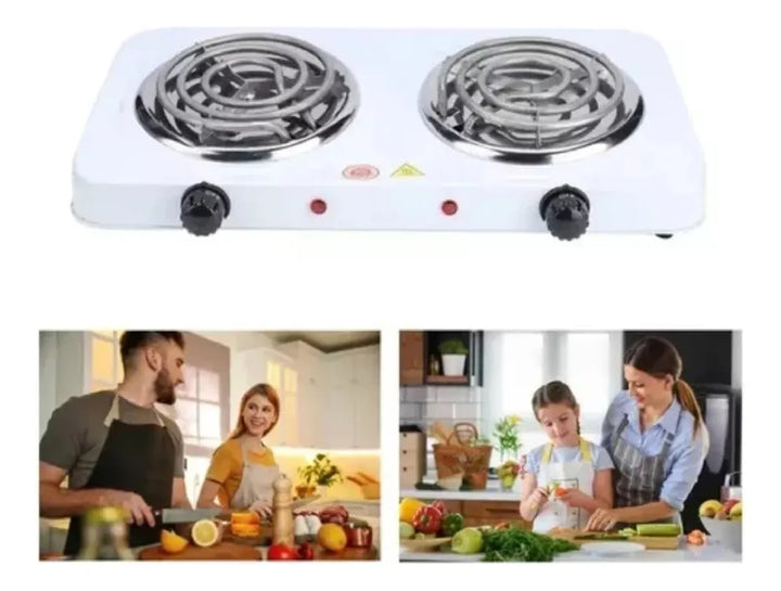 Estufa Fogón Eléctrica 2 Puestos 5 Niveles De Temperatura Disponible