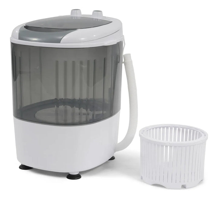 Mini Lavadora Portátil Con Secadora 2.5 Kg Blanca Gris
