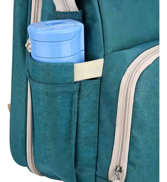 Mochila Bolso Maternal Bebé Cuna Gran Capacidad Impermeable Color Celeste