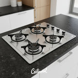 Estufa Empotrar Acero Inoxidable 61*51 Cm Gas Natural 5463 Gris