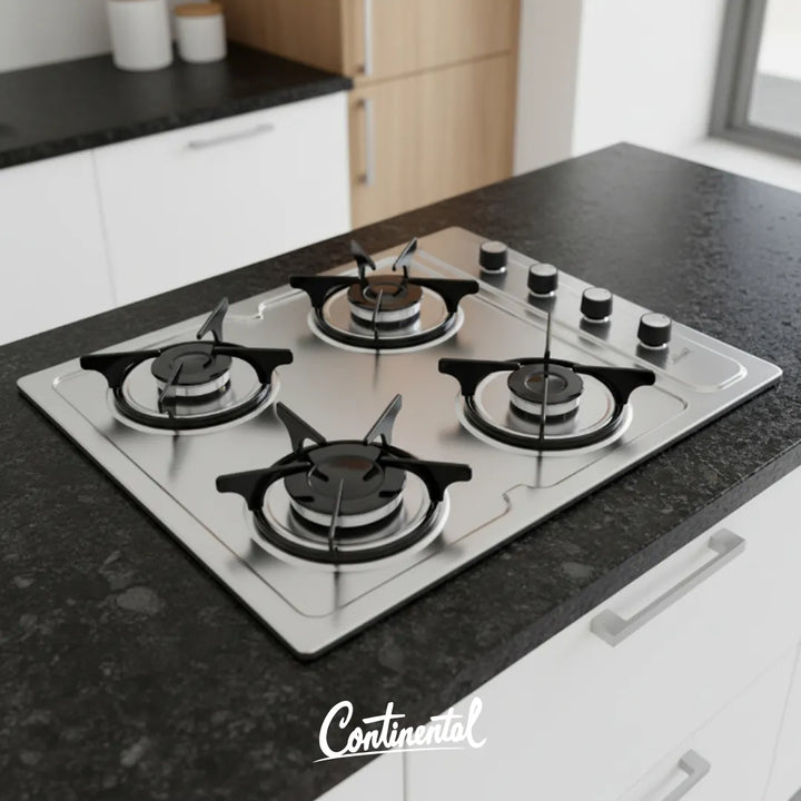 Estufa Empotrar Acero Inoxidable 61*51 Cm Gas Natural 5463 Gris