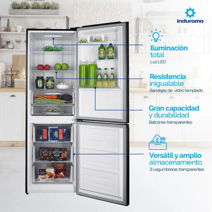 Nevera Indurama Tipo Europeo Ri-6357 Negro
