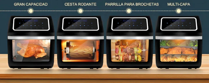 Freidora de aire Renahouse RH97 de 12L color negro