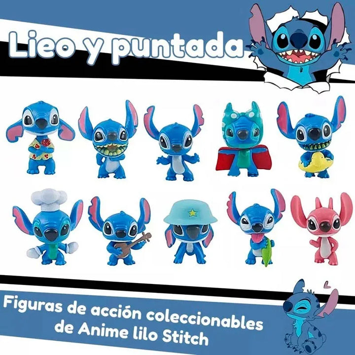 Set 10 Figuras Lilo Y Stitch De La Pelicula Juguete Muñecos