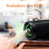 Altavoz Portátil, Altavoz Bluetooth Inalámbrico, Ipx7 Imperm Color Negro