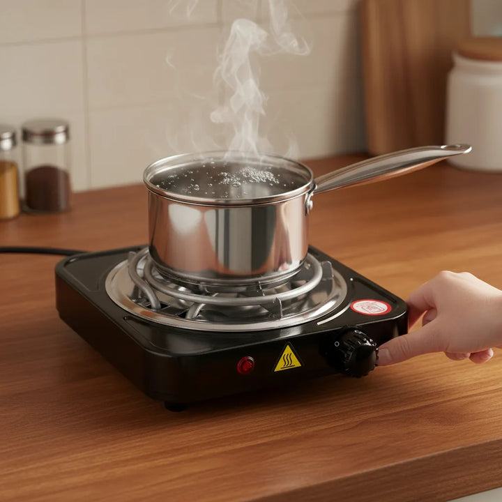 Estufa Eléctrica 1 Puesto 5 Niveles De Temperatura Negro