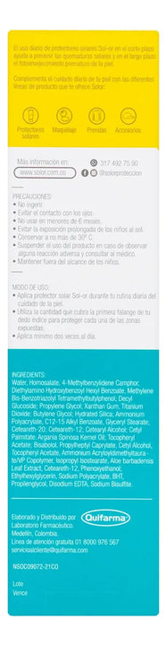 Protector Solar Para Niños Piel Sensible Sol-or Kids 100g