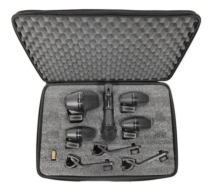 Kit Micrófonos Batería Shure Pgadrumkit5 5 Piezas Color Negro