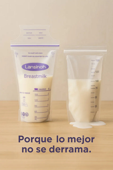 Bolsas Pre-esterilizada Leche Materna Lasinoh 180 Ml X 100un