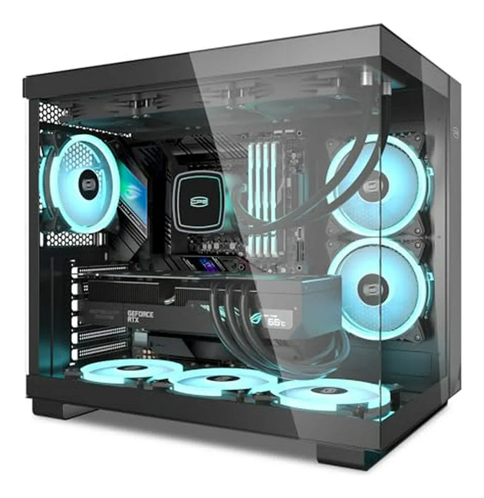 Caja Pc Gaming Pccooler C3t500 Argb Con 6 Ventiladores Rgb