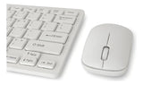 Kit Mini Teclado + Mouse Óptico Inalámbrico Para Pc Mac Color Del Teclado R-p0527 K03 Teclado Blanco