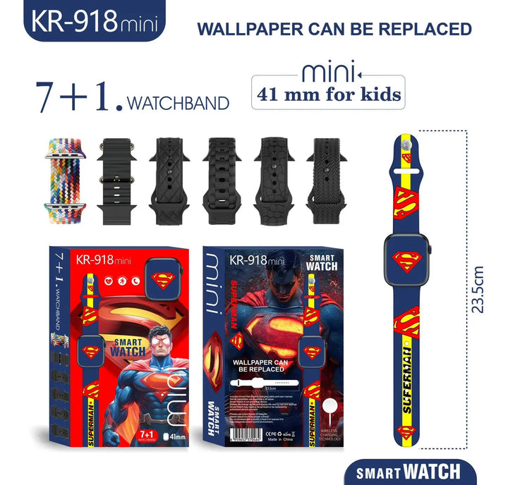 Combo Mini Reloj Para Niños Kr-918 7 En 1 Personajes - Según Disponibilidad