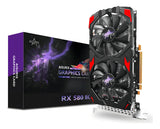 Kelinx Aisurix Rx 580 Tarjeta Gráfica, 2048sp, Real 8gb, Gddr5, 256 Bits, Tarjeta De Video Para Juegos De Pc, 2xdp, Hdmi, Pci Express 3.0 Con Parada De Ventilador De Congelación Para Computadora De