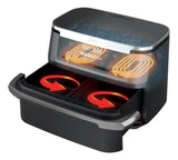 Freidora Ninja Doble Canasta 6 En 1 Capacidad 6.6lt Airfryer Negro