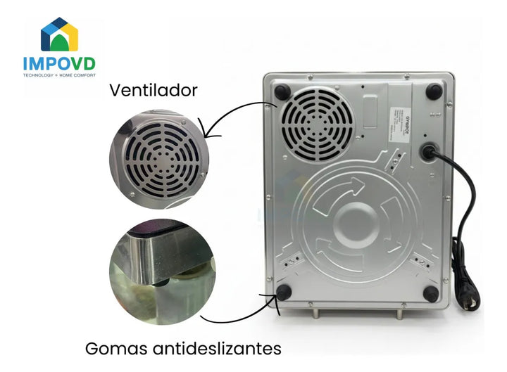 Estufa Induccion Electrica Portatil Practica Segura Rapida Negro