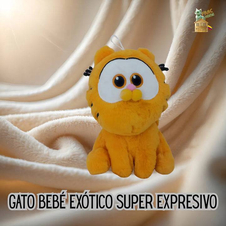 Regalo Peluche Muñeco Juguete Gato Gatico Minino Felino Michi Exótico Expresivo Premium Suave Felpa Naranja Tierno Adorable Encantador Decorativo Infantil Ideal