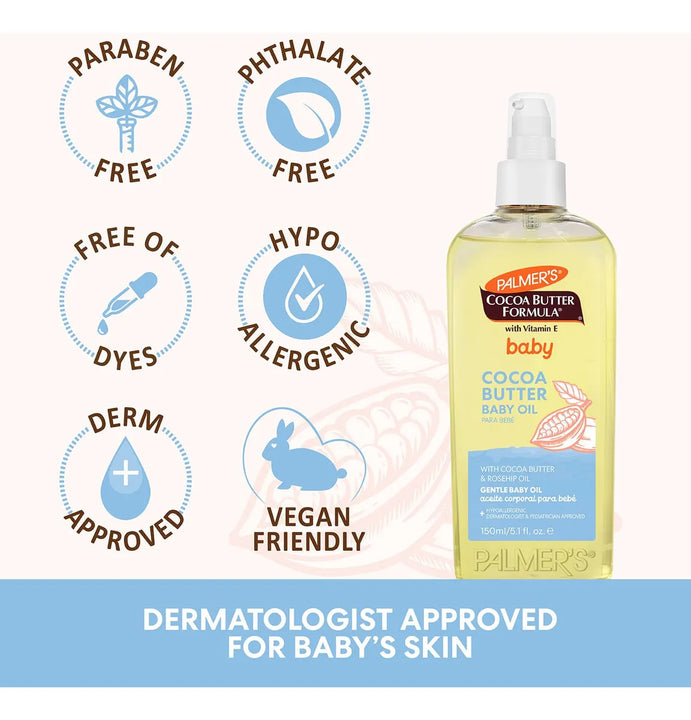 Palmer's Baby Oil, Aceite Corporal Suave Con Formula