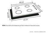 Estufa De Empotrar Esmaltada 60x43 Cm Gas Natural Haceb Color Negro