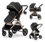 Cochecito 2 En 1 Accombe Convertible Todo Terreno Con Moises Gold