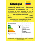 Estufa De Empotrar Inox 60 Cm Triple Llama Gas Natural Haceb Color Plateado