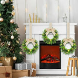 Set De 32 Wreaths Navideños Con Luces Led Y Listón - Zeyune