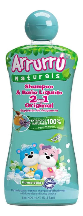 Shampoo Y Baño Arrurru 2 En 1 Original 400 Ml