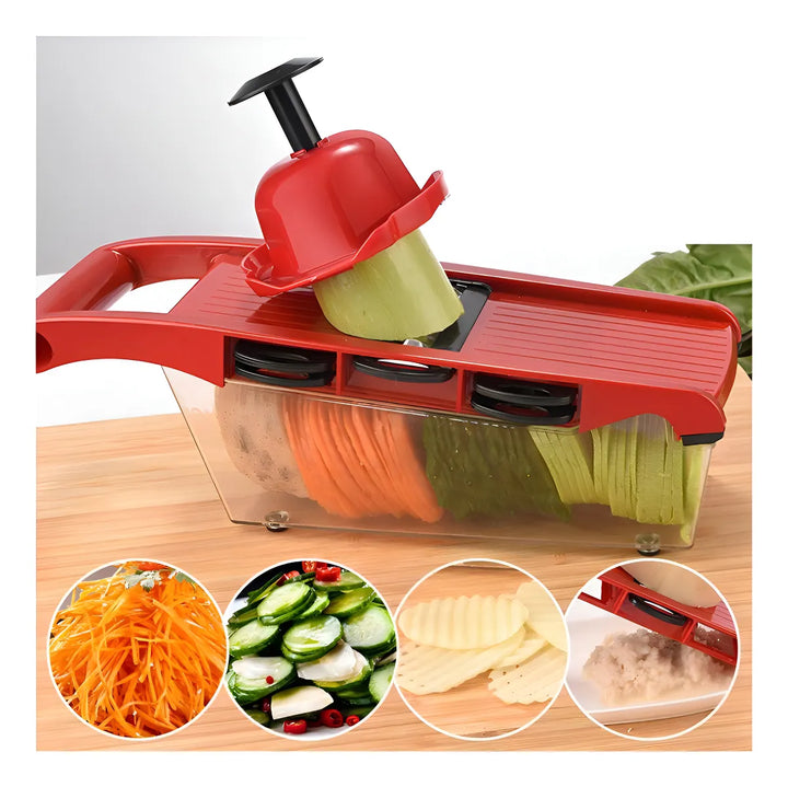 Rallador de mandolina, queso, patatas, verduras, verduras, 6 en 1