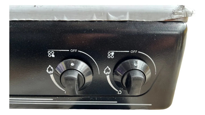 Estufa 4 Puestos Mesa Acero Inoxidable 2 Fogones Rapidos Gn Negro