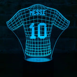Lámpara Led Messi Camiseta Uniforme Fútbol Regalo Holograma Negra