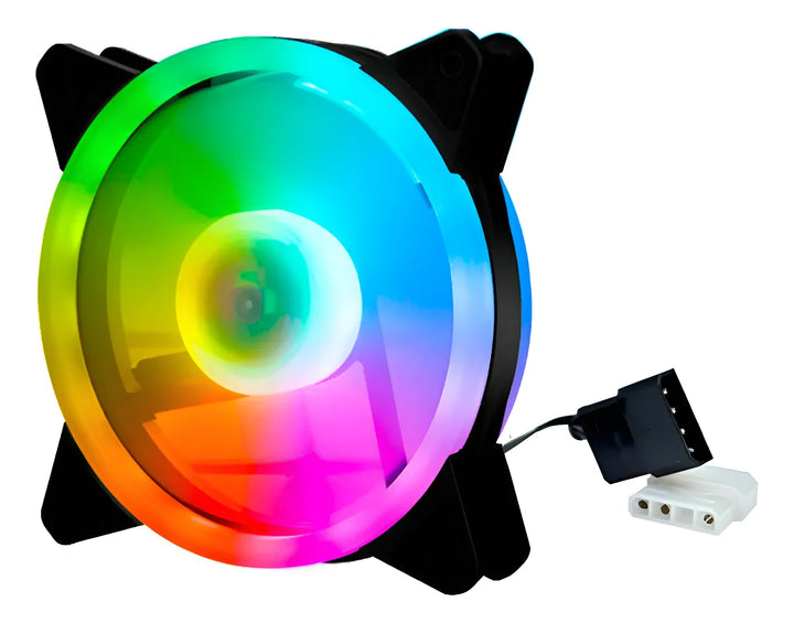 Ventilador Rgb Fan Cooler 120mm Pc Gamer Luz Led Molex
