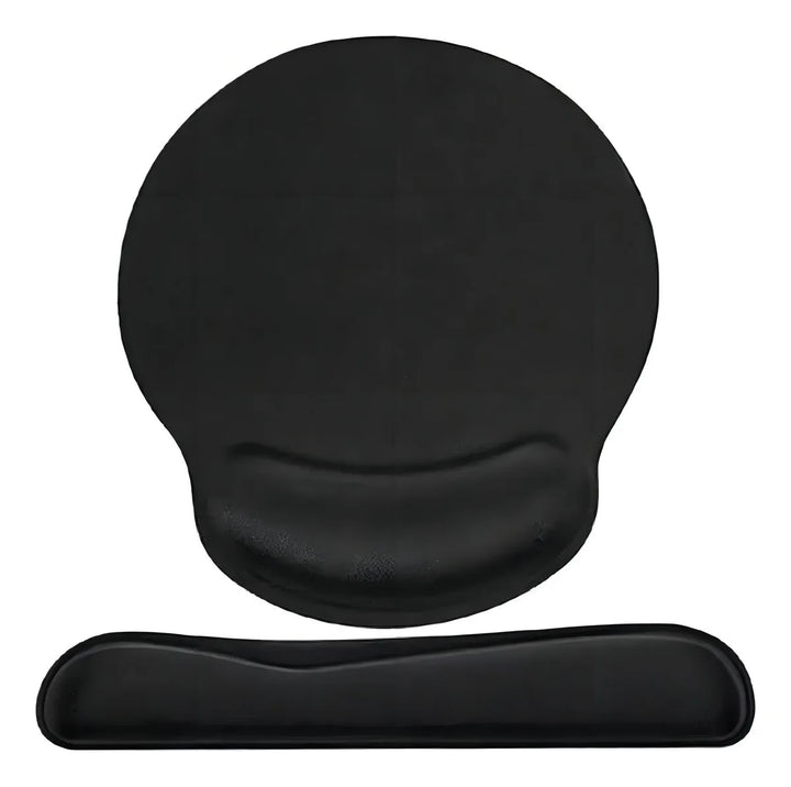 Kit Mouse Pad Y Reposa Muñecas De Teclado Ergonómico Color Colores Diseño Impreso Liso