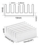 Modulo Disipador Calor 14x14x6mm Sin Adhesivo Aluminio Raspb