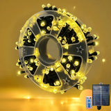 Instalacion Navideña Lineal Con Control Solar 200led Cálida