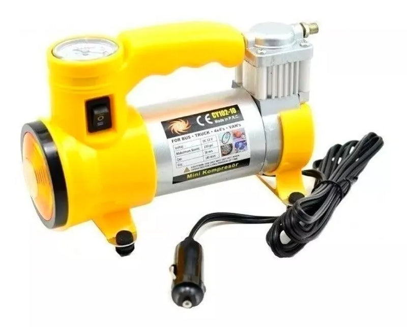 Compresor 12v Con Linterna Ac-pro Cyclone