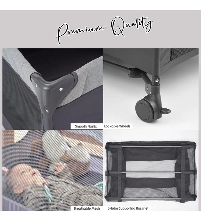 Moisés De Noche Para Bebé 5 En 1 Con Cambiador Y Estante