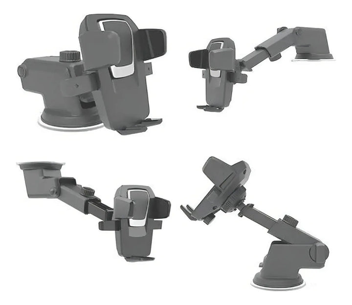 Soporte universal para celdas de coche, cierre automático, color negro