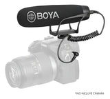 Micrófono Condensador Super Cardioide Boya BM2021 Tipo Shotgun Para Cámaras DSLR Videocámara Celular PC Alto Rendimiento De Sonido Micrófono Profesional Plug & Play Peso Ligero Super Compacto Práctico