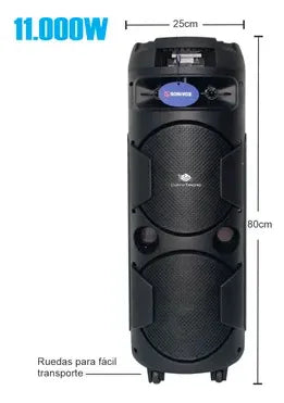 Parlante Inalámbrico Torre De Sonido Bluetooth Sonivox 11000 Negro