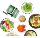 Cortador De Verduras Multifuncional 3 En 1 Cuchilla Rallador Verde Claro