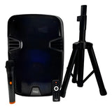 Parlante 12 Pulgada Magi C/directa/recargable Base+microfono Negro