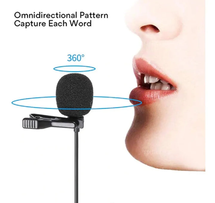 Microfono Corbata Jack 3.5 Clip Grabar Audios Videos Celular