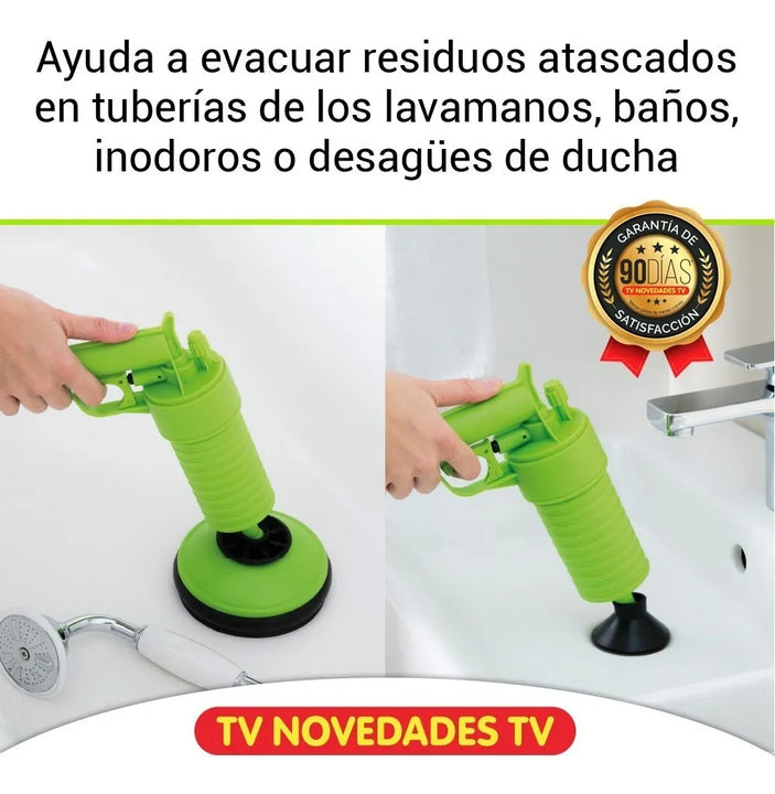Bomba Destapar Cañería Tubería Desagüe Manual Drain Jet