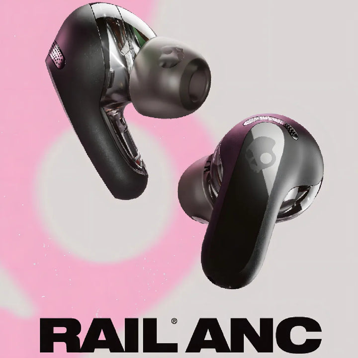 Audifono Skullcandy Rail Anc True Black True Wireless Color Negro Luz Negro